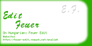 edit feuer business card